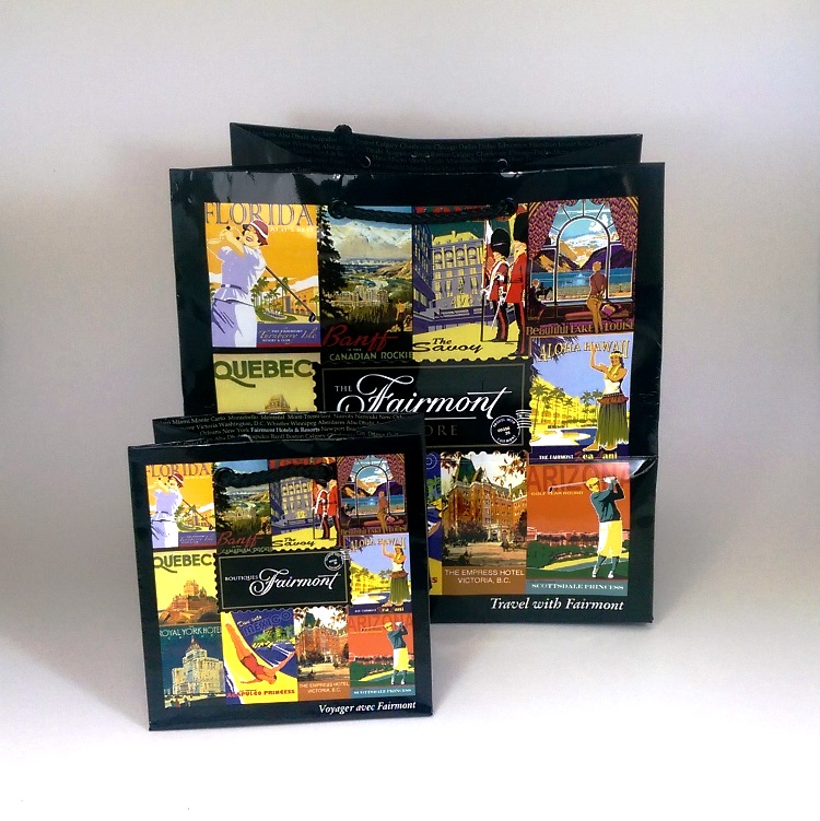 Fairmont Laminated Paper Shoppers with CMYK Print
